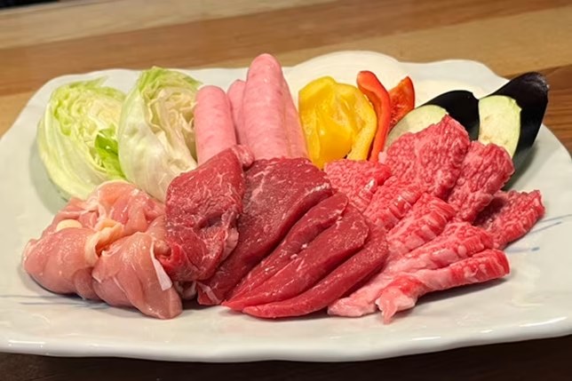 BBQセットのお肉盛り合わせ